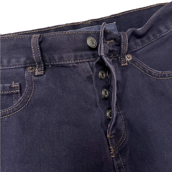 Brandy Melville | Dark Wash Daisy Duke Jean Shorts w/ Button Fly | Sz 25 - Picture 5 of 8